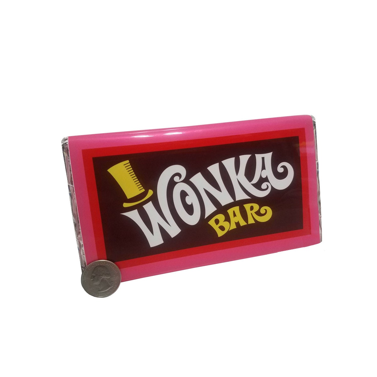 Willy Wonka Candy wonka Bar Prop Replica Golden Ticket Replica Best Quality  No Edible Chocolate Display Only 
