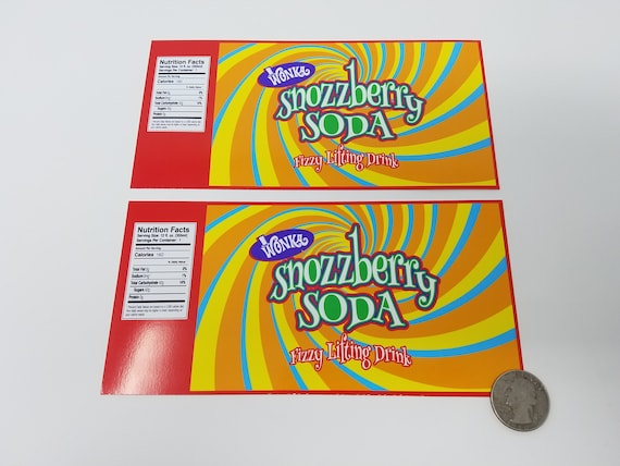 two large willy wonka fizzy lifting drink bottle labels etsy hong kong
