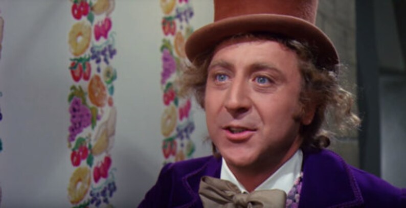 Large Willy Wonka Lickable Wallpaper Poster Etsy