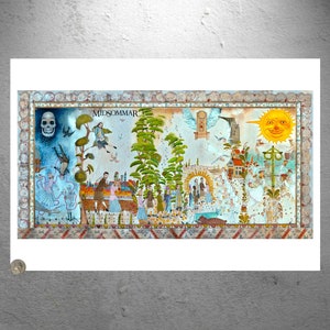 Midsommar Movie Opening Scene Mural Poster Print Reproduction 13 x 19  | Tapestry | Artwork | Art | Replica | Reproduction | Free Shipping!