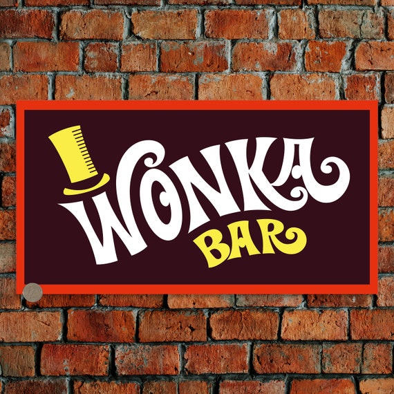 1 Grande Willy Wonka e la fabbrica di cioccolato Wonka Bar Front Poster 11  x 19 . SPEDIZIONE GRATUITA -  Italia
