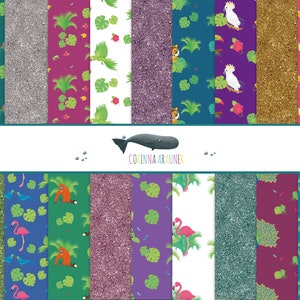 Digital paper jungle animals
