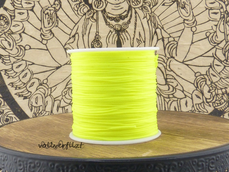 5m 0,21 EUR/m oder 10m 0,20 EUR/m Makramee Band NEON 0,8mm Farbauswahl Kordel Schmuckkordel Macramé Schmuckband Bild 2