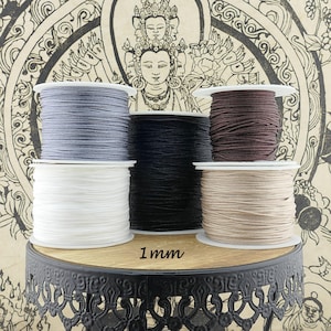 5m (0,24 EUR/m)/10m (0,23 EUR/m) Makramee Band 1mm Farbauswahl Kordel Schmuckkordel Macramé Schmuckband