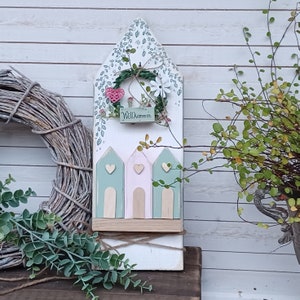 Austauschbares Weihnachts-Willkommensschild Mit Wichteln – 30 Cm, Magnetisch, 32-teilig