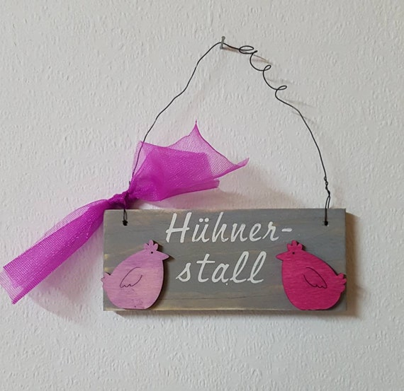 Door Sign Chicken Coop Wooden Sign Hünhner Door Wreath Families Sign Namesake Sign Pink Shabby Chic