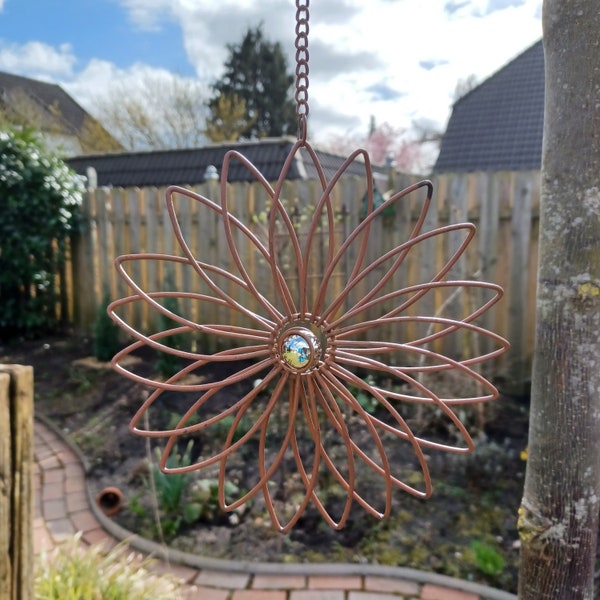 Blüte Rost zum Hängen Gartendeko Rost Gartendeko zum Hängen Edelrost Deko rustigale Landhaus deko Marthas Hus Garten Stecker wetterfest