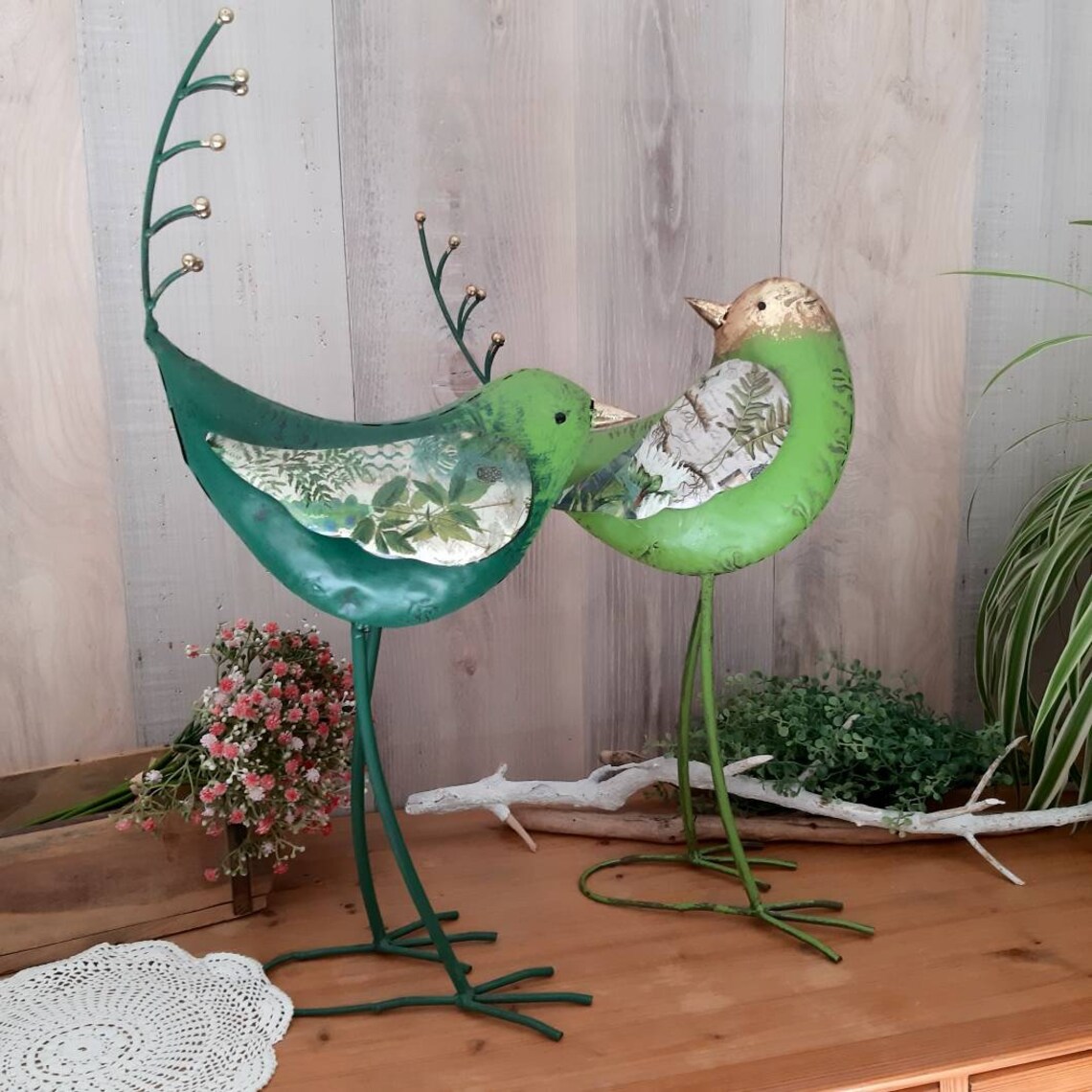 Deko Vogel aus Metall XL Metallvogel Tischdeko Geschenkidee Etsy