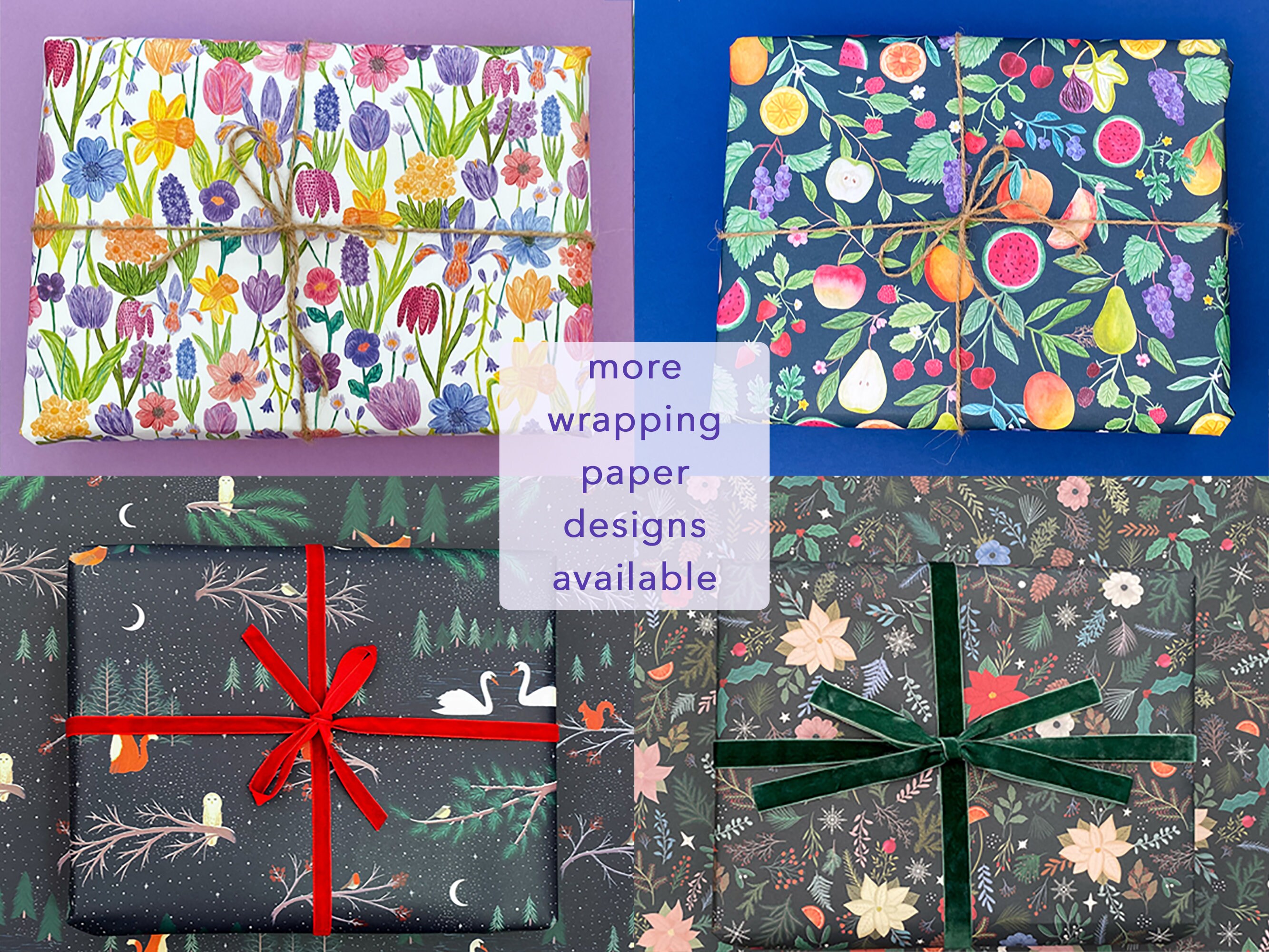 Carta Da Regalo Autunnale Con Animali Del Bosco - 6 Fogli 70x50 Cm + Adesivi - Design UK - Foto 8