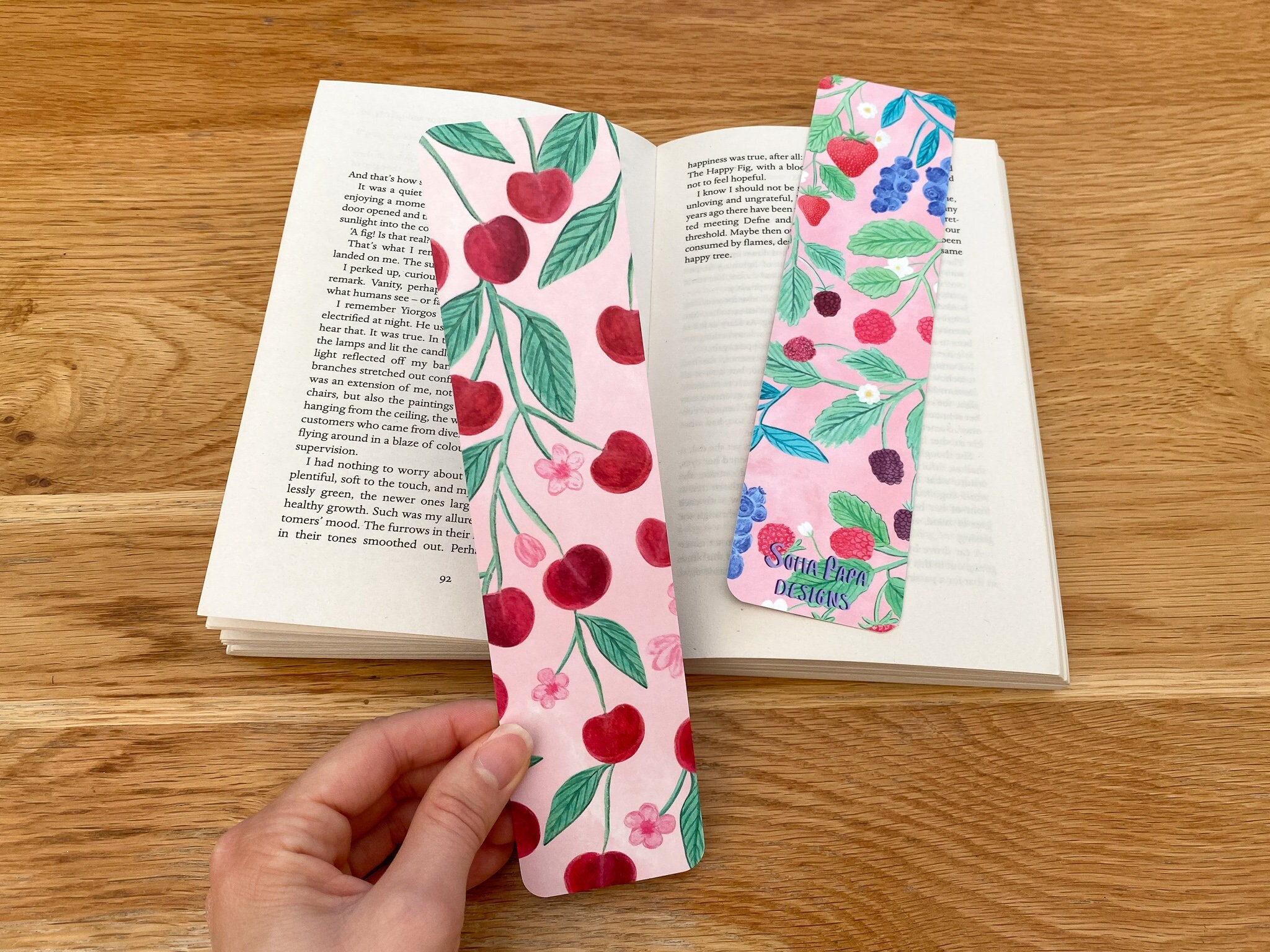 Fruity Design Bookmark Tassel Bookmark, Bookworm, Reading Gifts, Bookish  Gift, Cherry Bookmark, Strawberry Design, Peach Print, Cute Gifts 