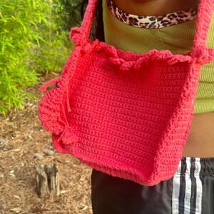 the crochet shrimp bag
