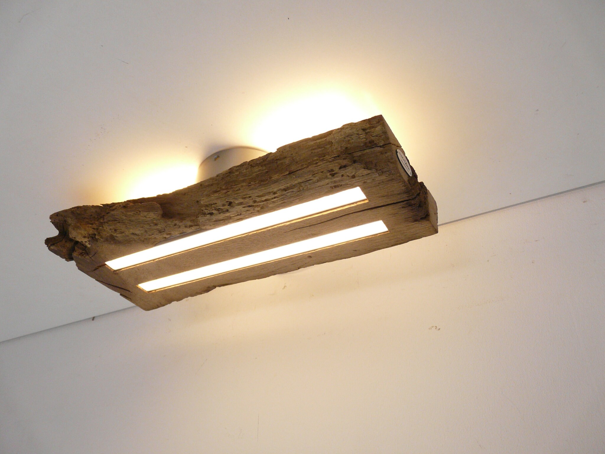 Led Lampe Deckenleuchte aus rustikalen antiken Eichenbalken | Etsy