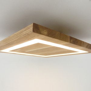 Ceiling light oak 40 x 40 cm light lamp wooden lamp ceiling lamp living room ceiling light living room ceiling lamp made of oak wood