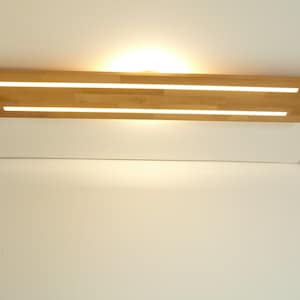 Ceiling light Led beech 120 cm with indirect light
