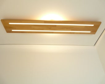 Plafondlamp Led beuken 120 cm met indirecte lichtinval