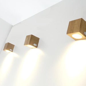 Wall light wooden lamp beech Miny Spot Led wall lamp