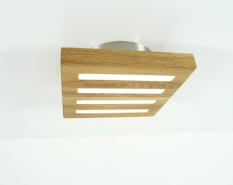 new - ceiling lamp Led oak wood lamp 20 x 20 cm