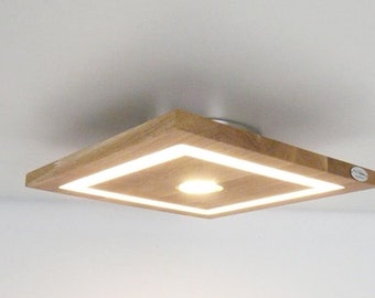 Deckenleuchte Buche 30x30cm Holzlampe LED Leuchte Lampe