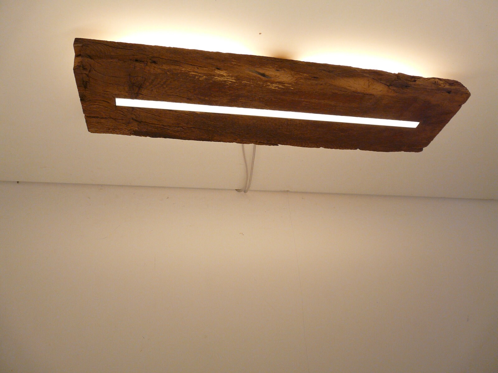 Led Lampe Deckenleuchte aus rustikalen antiken Eichenbalken | Etsy