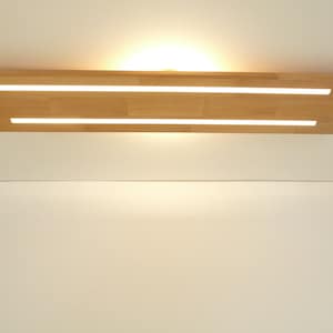 New ceiling light beech 100 cm with indirect light