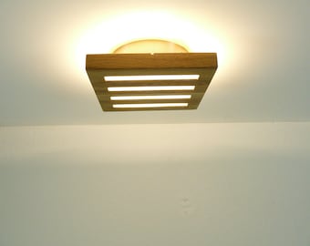 neu - Deckenleuchte Eiche Led 20 x 20 cm mit indirekter Beleuchtung Leuchte Lampe