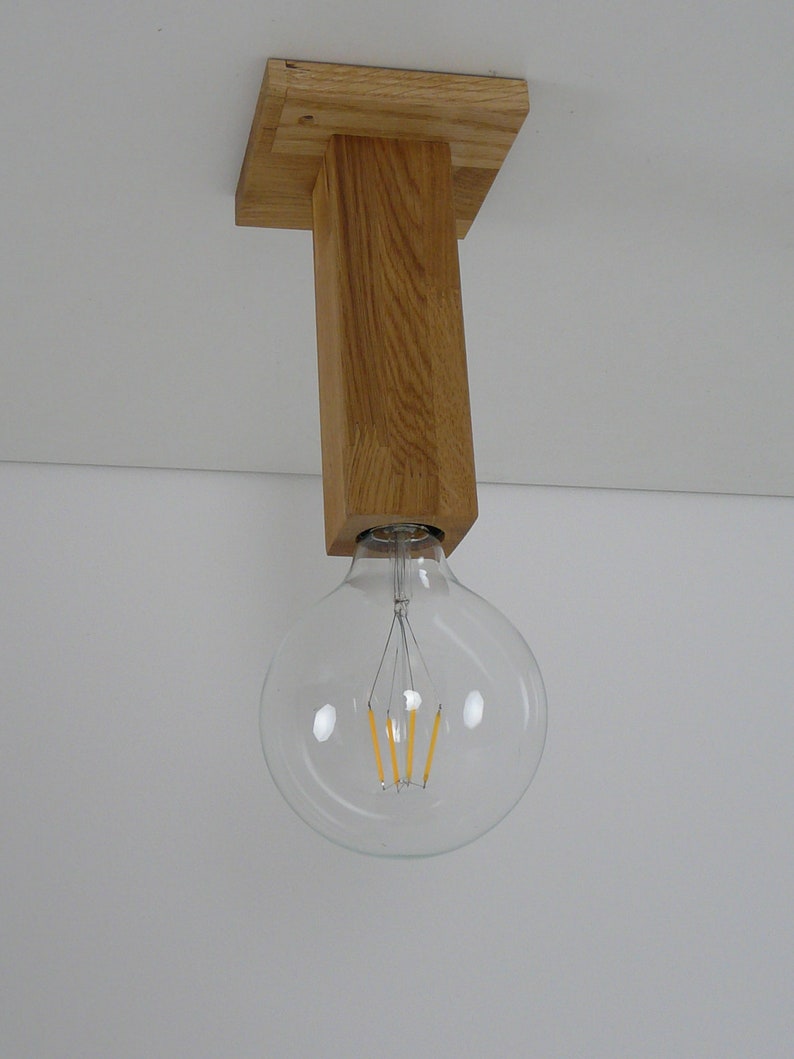 LED Lampe Stehlampe Holz Eiche geölt mit Dimmer | Etsy