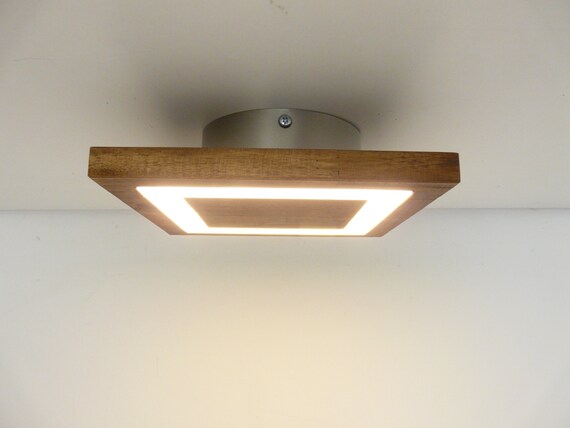 Small LED Ceiling Light Acacia 20 X 20 Cm With Indirect Light - Etsy