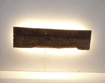 Light object wall lamp antique wood rustic 70 cm length