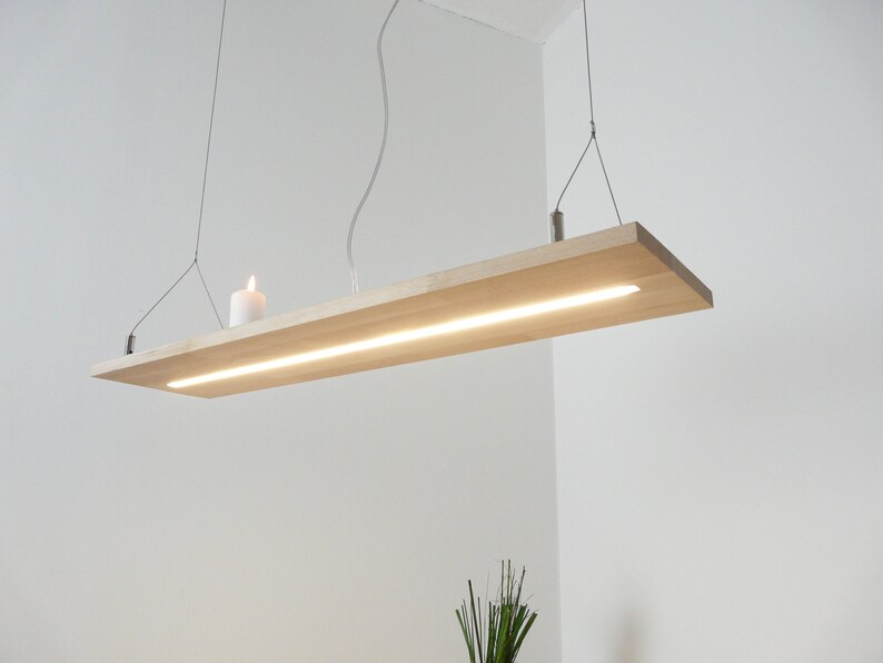 Hängelampe Buche Regal LED Leuchte Esstischlampe Holzleuchte | Etsy