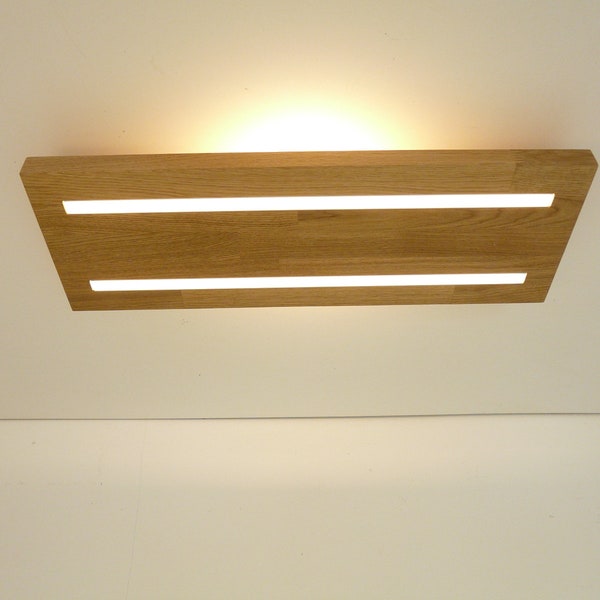 Deckenleuchte Led Eiche 54 cm mit indirektem Licht