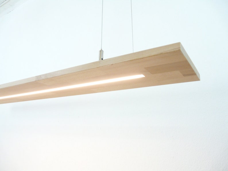 Hängelampe Buche 80 cm 100 cm 120 cm gewachst Esstischlampe Holz Wohnzimmerlampe Leuchte Holz Bild 5