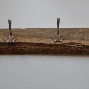 Wardrobe antique beam 5 hooks wood oak image 3