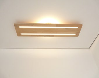 Neu - Deckenleuchte Led Buche 80 cm mit indirektem Licht