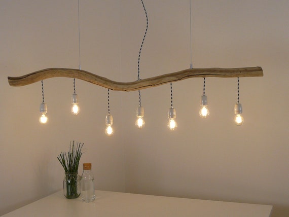 ingenieur kleuring afbetalen Alluviale houten hanglamp drijfhout lamp 7 flg. - Etsy België
