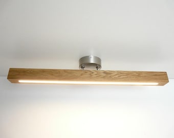 Buche Deckenleuchte 80 cm Lampe Leuchte Eiche Holzlampe