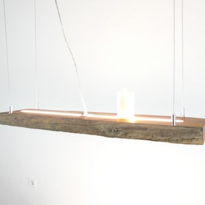 Hanging lamp antique beam light oak with indirect skylight