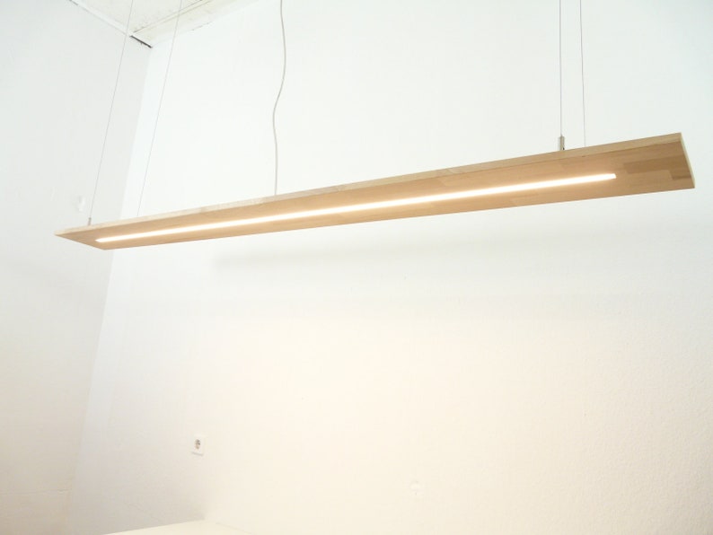 Hängelampe Buche 80 cm 100 cm 120 cm gewachst Esstischlampe Holz Wohnzimmerlampe Leuchte Holz Bild 2