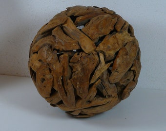 high-quality decorative teak ball decorative object made from sustainable wood cultivation unique