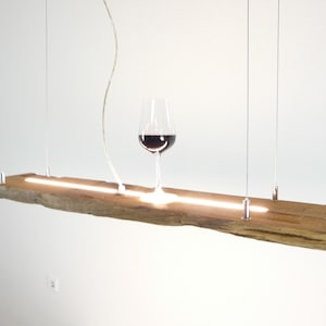 Hanging lamp antique beam light oak with indirect skylight