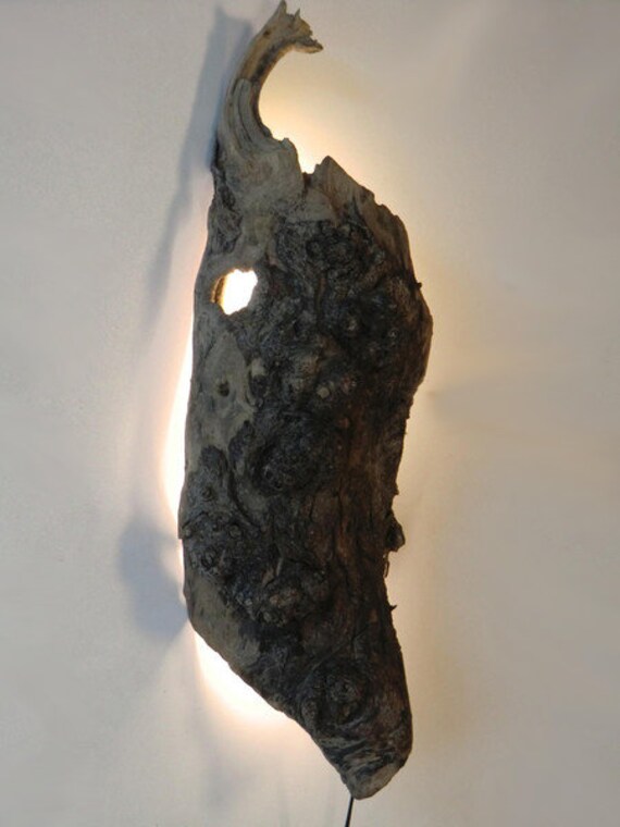 Wandleuchte Treibholz Led Wandlampe Etsy