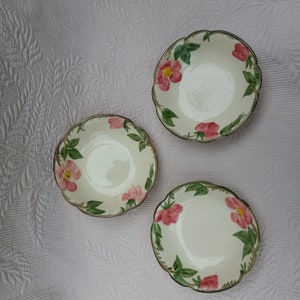 Three (3) Franciscan Desert Rose Fruit Bowls 5"  (1940-1950s)