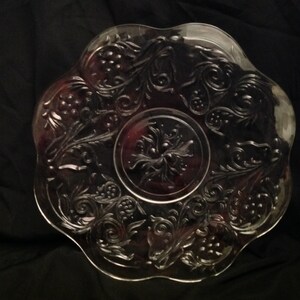 Vintage Val St. Lambert Escalloped Sandwich Platter 13 in.