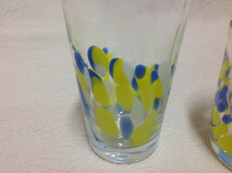 Four Hand Blown Confetti Glass Tumblers - Thumbnail 2