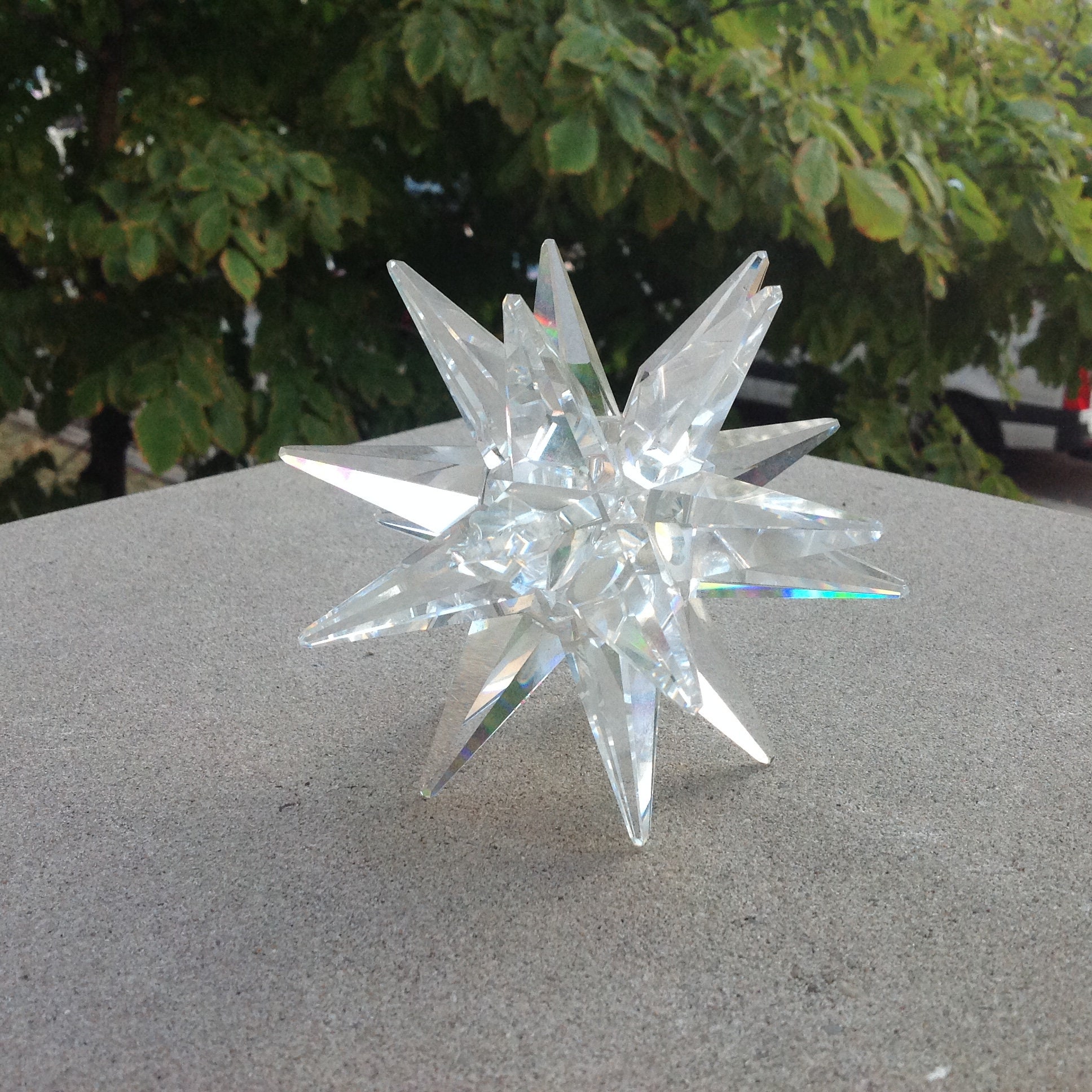 Large Swarovski Crystal Star Shaped Candle Holder Faceted Tips Etsy