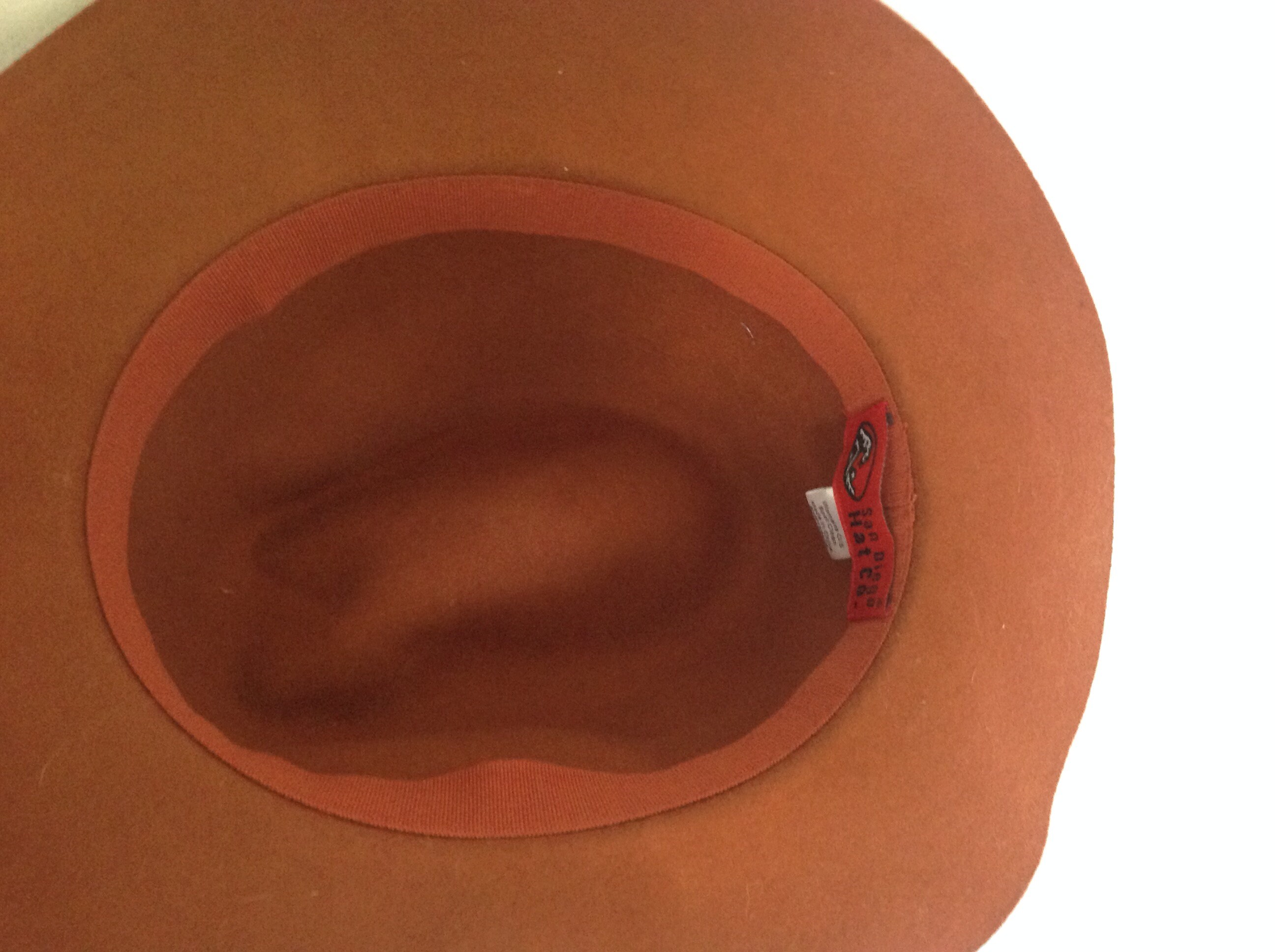 San Diego Hat Company Womens Rust Fedora Double Leather 