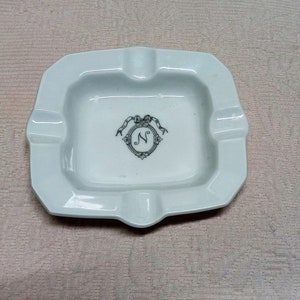 Suisse Langenthal Porcelain Ashtray for Grand Hotel National Lucerne Switzerland
