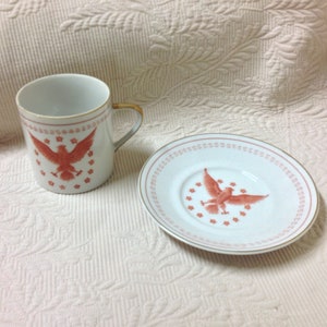 Ethan Allen American Traditional Interiors Eagle & Stars Cup and Saucer Set