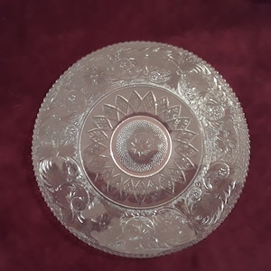 DUNCAN MILLER Clear Candlewick Service Platter ~ Rolled Edge 13.25&quot;