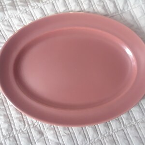 Wells Art Glazes Homer Laughlin 1930s Vintage Rose Oval Platter