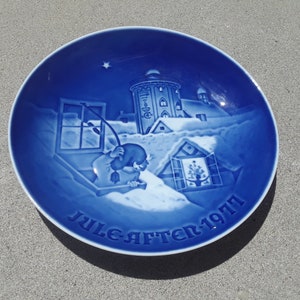 1977 B&G Bing Grondahl CHRISTMAS PLATE Jule After DENMARK Copenhagen Collectible